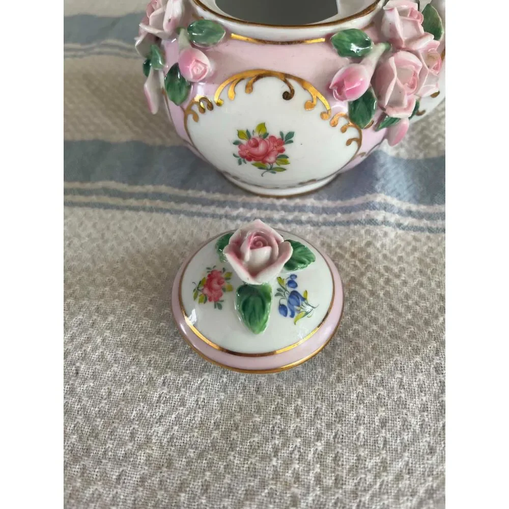 small rose tea pot